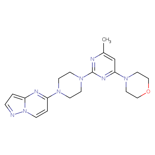 4-[6-methyl-2-(4-{pyrazolo[1,5-a]pyrimidin-5-yl}piperazin-1-yl)pyrimidin-4-yl]morpholine