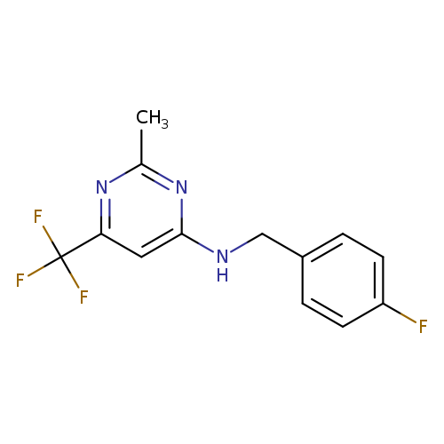 N-[(4-fluorophenyl)methyl]-2-methyl-6-(trifluoromethyl)pyrimidin-4-amine