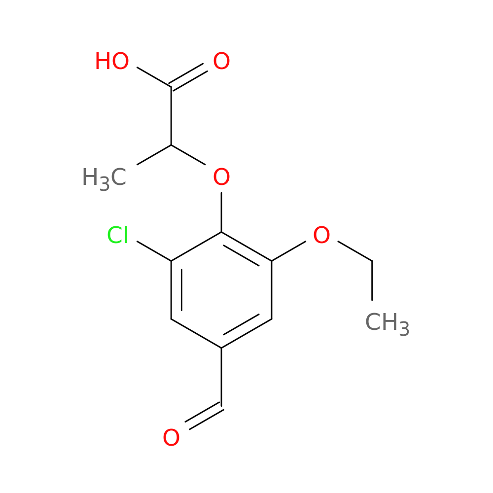 2-(2-chloro-6-ethoxy-4-formylphenoxy)propanoic acid
