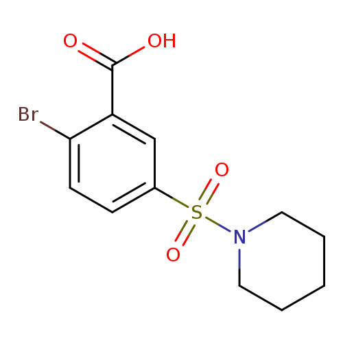 2-Bromo-5-(piperidin-1-ylsulfonyl)benzoic acid