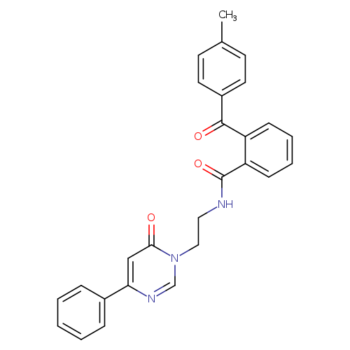2-(4-methylbenzoyl)-N-[2-(6-oxo-4-phenyl-1,6-dihydropyrimidin-1-yl)ethyl]benzamide