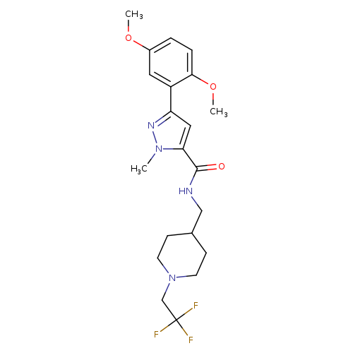 3-(2,5-dimethoxyphenyl)-1-methyl-N-{[1-(2,2,2-trifluoroethyl)piperidin-4-yl]methyl}-1H-pyrazole-5-carboxamide