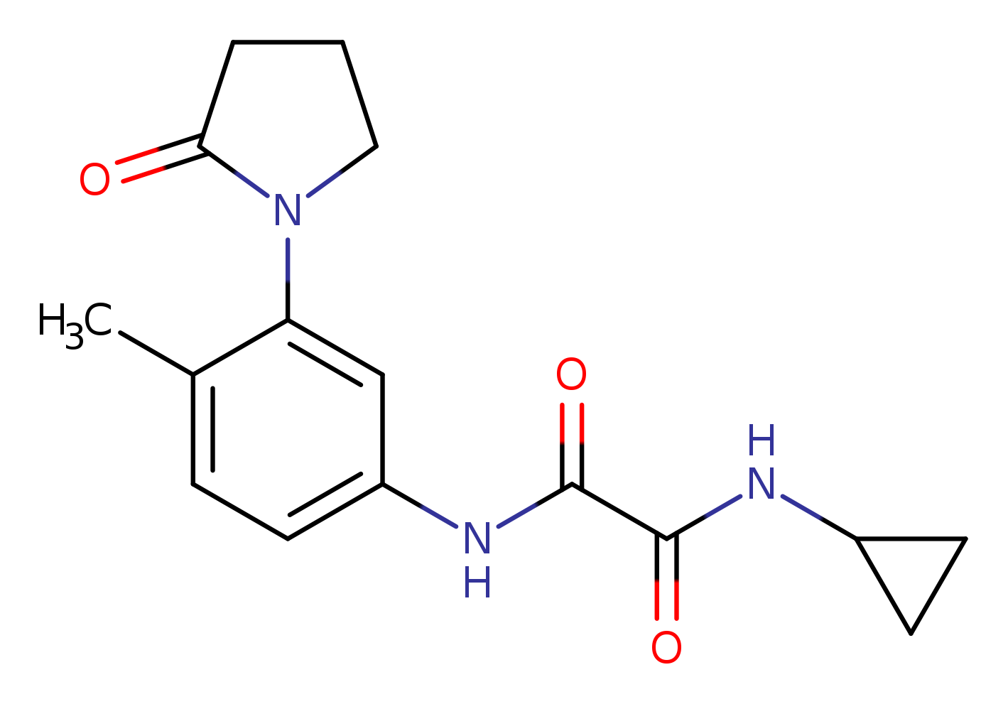 N-cyclopropyl-N'-[4-methyl-3-(2-oxopyrrolidin-1-yl)phenyl]ethanediamide