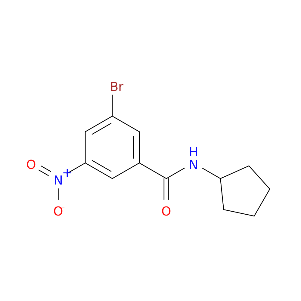 N-Cyclopentyl 3-bromo-5-nitrobenzamide