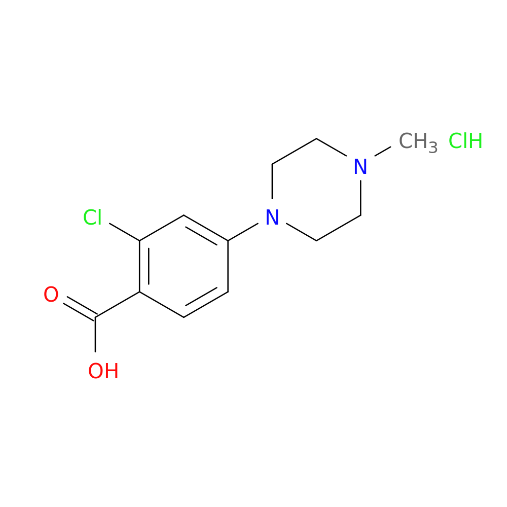 2-chloro-4-(4-methylpiperazin-1-yl)benzoic acid hydrochloride