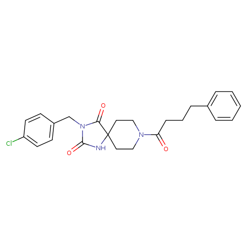 3-[(4-chlorophenyl)methyl]-8-(4-phenylbutanoyl)-1,3,8-triazaspiro[4.5]decane-2,4-dione