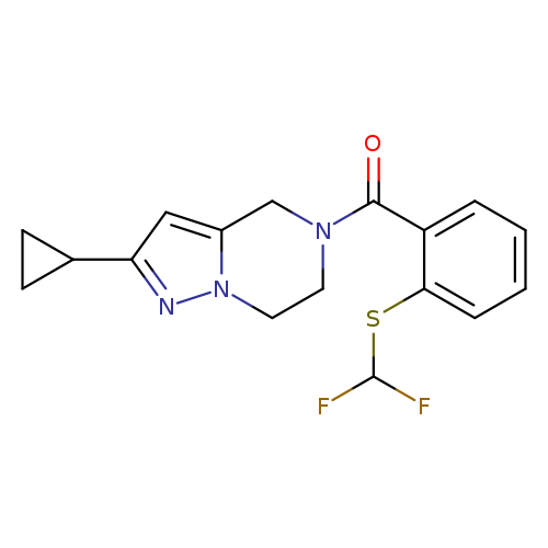 2-cyclopropyl-5-{2-[(difluoromethyl)sulfanyl]benzoyl}-4H,5H,6H,7H-pyrazolo[1,5-a]pyrazine
