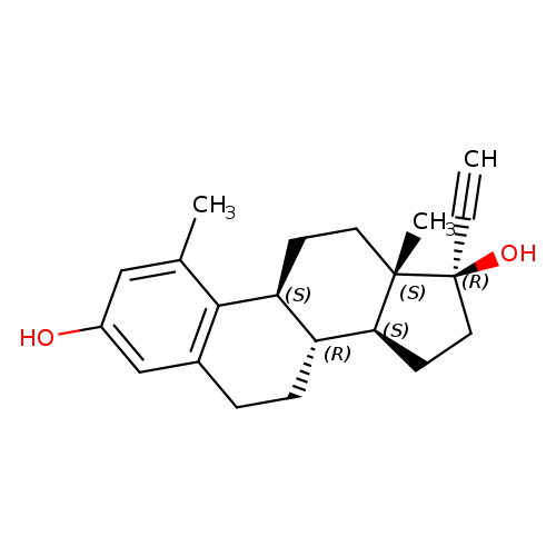 (8S,9S,13S,14S,17S)-17-ethynyl-1,13-dimethyl-7,8,9,11,12,14,15,16-octa hydro-6H-cyclopenta[a]phenanthrene-3,17-diol