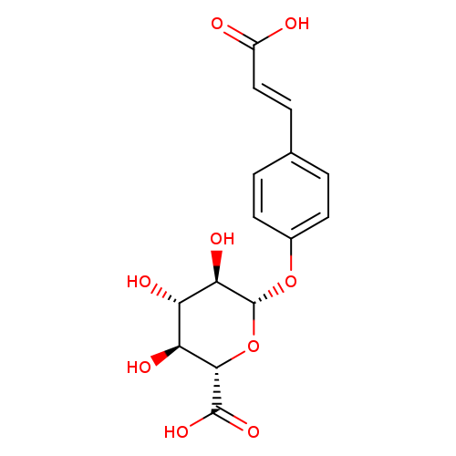 4-(2-Carboxyethenyl)phenyl β-D-Glucopyranosiduronic Acid