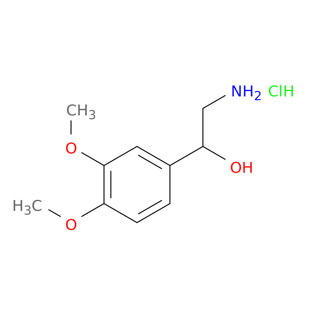 2-Hydroxy-2-(3,4-dimethoxyphenyl)ethylamine, HCl