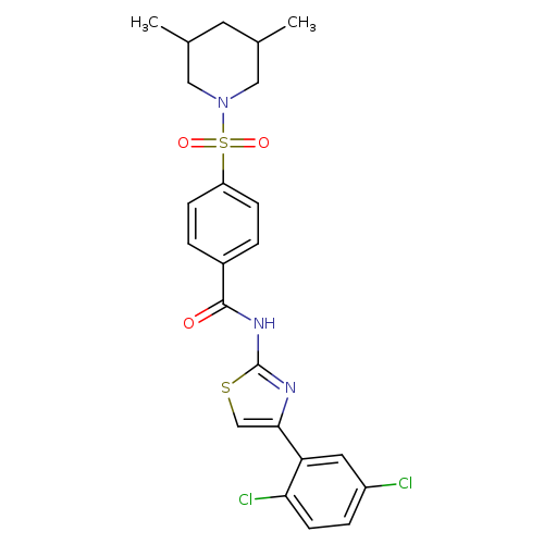 N-[4-(2,5-dichlorophenyl)-1,3-thiazol-2-yl]-4-[(3,5-dimethylpiperidin-1-yl)sulfonyl]benzamide