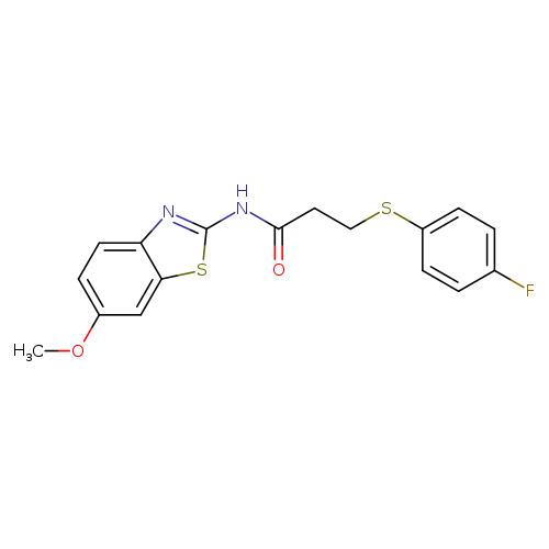 3-[(4-fluorophenyl)sulfanyl]-N-(6-methoxy-1,3-benzothiazol-2-yl)propanamide