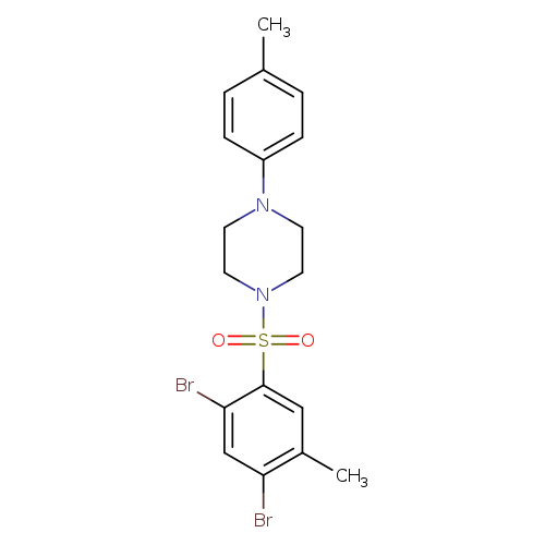 1-(2,4-dibromo-5-methylbenzenesulfonyl)-4-(4-methylphenyl)piperazine