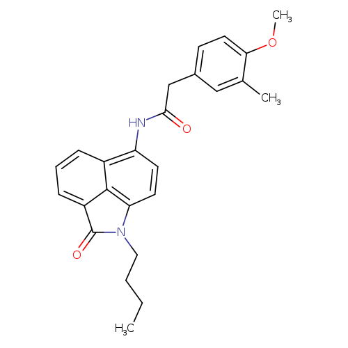 N-{2-butyl-3-oxo-2-azatricyclo[6.3.1.0^{4,12}]dodeca-1(11),4,6,8(12),9-pentaen-9-yl}-2-(4-methoxy-3-methylphenyl)acetamide
