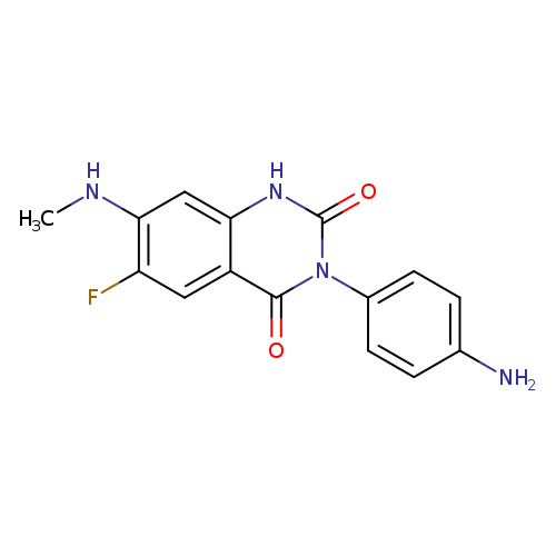 3-(4-Aminophenyl)-6-fluoro-7-(methylamino)quinazoline-2,4(1H,3H)-dione