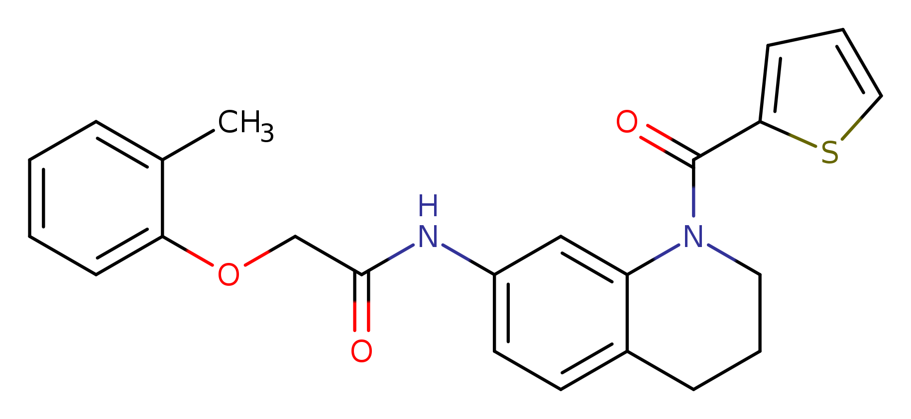 2-(2-methylphenoxy)-N-[1-(thiophene-2-carbonyl)-1,2,3,4-tetrahydroquinolin-7-yl]acetamide