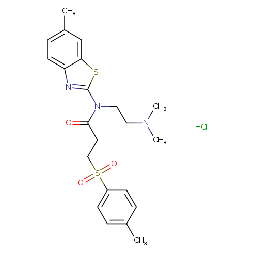 N-[2-(dimethylamino)ethyl]-N-(6-methyl-1,3-benzothiazol-2-yl)-3-(4-methylbenzenesulfonyl)propanamide hydrochloride