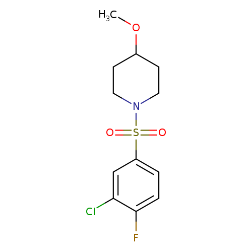 1-(3-chloro-4-fluorobenzenesulfonyl)-4-methoxypiperidine