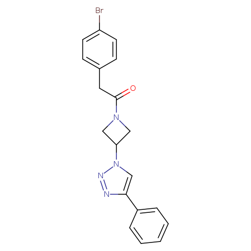 2-(4-bromophenyl)-1-[3-(4-phenyl-1H-1,2,3-triazol-1-yl)azetidin-1-yl]ethan-1-one