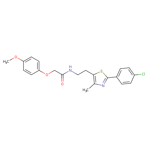 N-{2-[2-(4-chlorophenyl)-4-methyl-1,3-thiazol-5-yl]ethyl}-2-(4-methoxyphenoxy)acetamide
