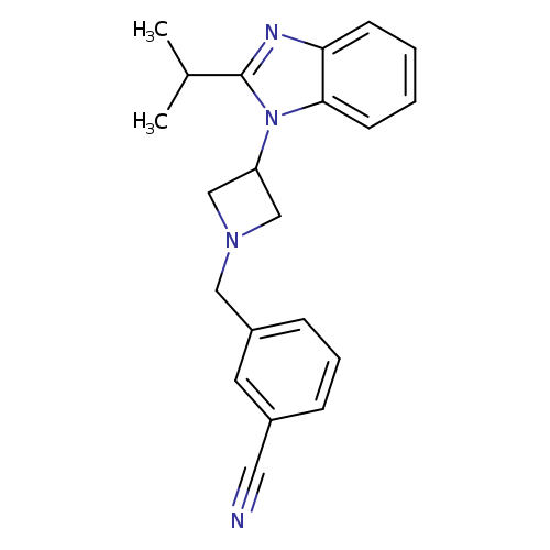 3-({3-[2-(propan-2-yl)-1H-1,3-benzodiazol-1-yl]azetidin-1-yl}methyl)benzonitrile