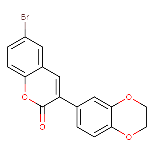 2H-1-Benzopyran-2-one, 6-bromo-3-(2,3-dihydro-1,4-benzodioxin-6-yl)-