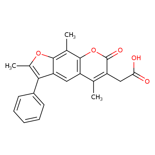 (2,5,9-Trimethyl-7-oxo-3-phenyl-7h-furo[3,2-g]chromen-6-yl)acetic acid