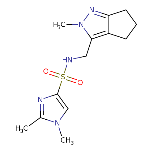 1,2-dimethyl-N-({2-methyl-2H,4H,5H,6H-cyclopenta[c]pyrazol-3-yl}methyl)-1H-imidazole-4-sulfonamide