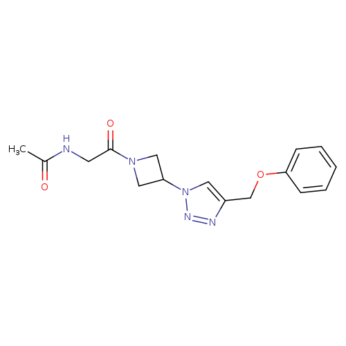 N-(2-oxo-2-{3-[4-(phenoxymethyl)-1H-1,2,3-triazol-1-yl]azetidin-1-yl}ethyl)acetamide