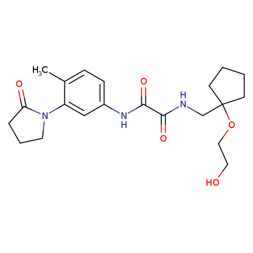 N-{[1-(2-hydroxyethoxy)cyclopentyl]methyl}-N'-[4-methyl-3-(2-oxopyrrolidin-1-yl)phenyl]ethanediamide