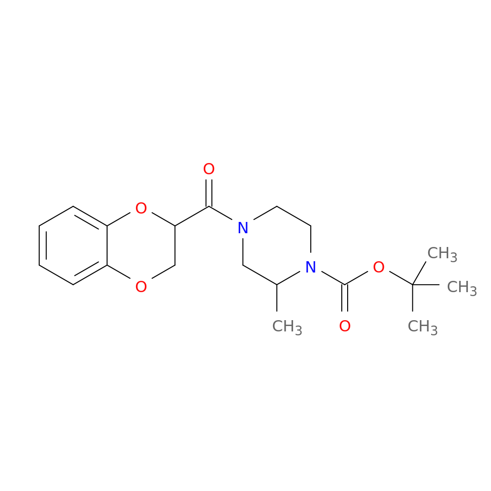 tert-Butyl 4-(2,3-dihydrobenzo[b][1,4]dioxine-2-carbonyl)-2-methylpiperazine-1-carboxylate