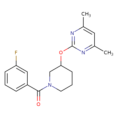 2-{[1-(3-fluorobenzoyl)piperidin-3-yl]oxy}-4,6-dimethylpyrimidine