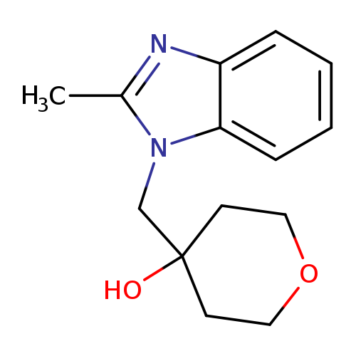 "4-[(2-methyl-1H-1,3-benzodiazol-1-yl)methyl]oxan-4-ol"