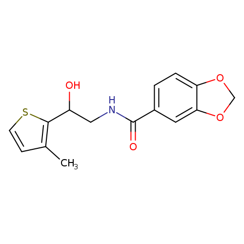 N-[2-hydroxy-2-(3-methylthiophen-2-yl)ethyl]-2H-1,3-benzodioxole-5-carboxamide