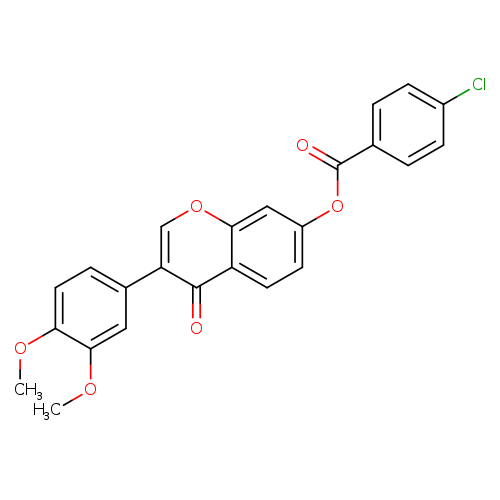 3-(3,4-dimethoxyphenyl)-4-oxo-4H-chromen-7-yl 4-chlorobenzoate