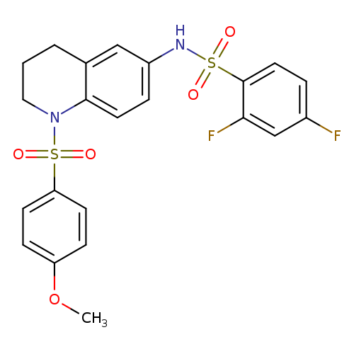2,4-difluoro-N-[1-(4-methoxybenzenesulfonyl)-1,2,3,4-tetrahydroquinolin-6-yl]benzene-1-sulfonamide