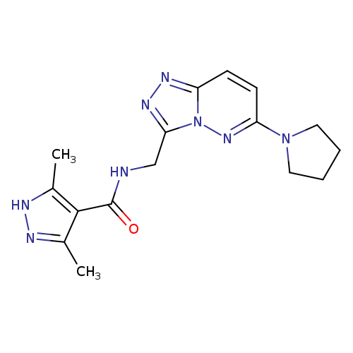 3,5-dimethyl-N-{[6-(pyrrolidin-1-yl)-[1,2,4]triazolo[4,3-b]pyridazin-3-yl]methyl}-1H-pyrazole-4-carboxamide