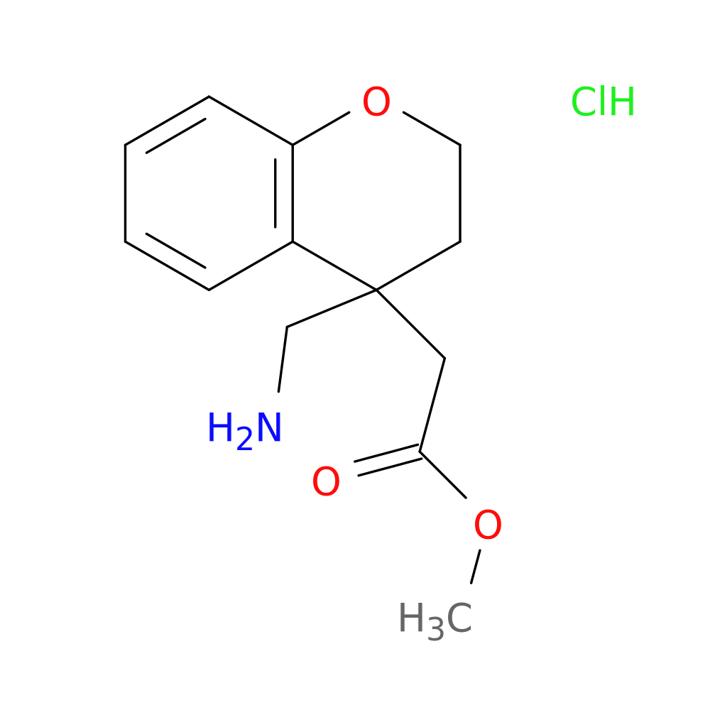 methyl 2-[4-(aminomethyl)-3,4-dihydro-2H-1-benzopyran-4-yl]acetate hydrochloride