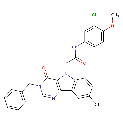 2-{3-benzyl-8-methyl-4-oxo-3H,4H,5H-pyrimido[5,4-b]indol-5-yl}-N-(3-chloro-4-methoxyphenyl)acetamide