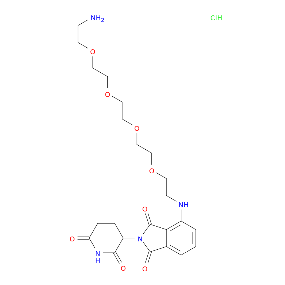 4-((14-Amino-3,6,9,12-tetraoxatetradecyl)amino)-2-(2,6-dioxopiperidin-3-yl)isoindoline-1,3-dione hydrochloride