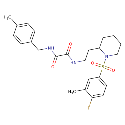 N-{2-[1-(4-fluoro-3-methylbenzenesulfonyl)piperidin-2-yl]ethyl}-N'-[(4-methylphenyl)methyl]ethanediamide