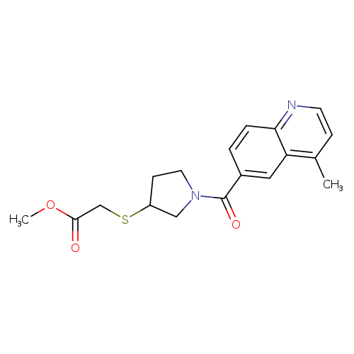 methyl 2-{[1-(4-methylquinoline-6-carbonyl)pyrrolidin-3-yl]sulfanyl}acetate