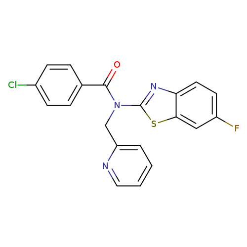 4-chloro-N-(6-fluoro-1,3-benzothiazol-2-yl)-N-[(pyridin-2-yl)methyl]benzamide