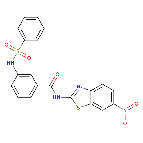 3-benzenesulfonamido-N-(6-nitro-1,3-benzothiazol-2-yl)benzamide