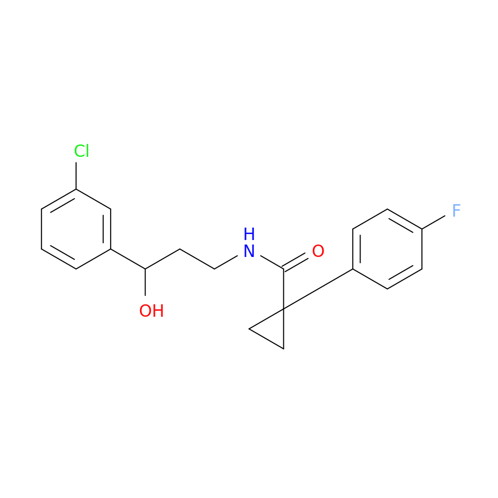 N-[3-(3-chlorophenyl)-3-hydroxypropyl]-1-(4-fluorophenyl)cyclopropane-1-carboxamide