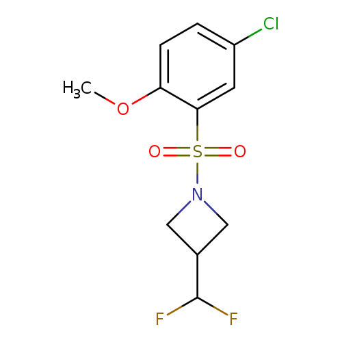 1-(5-chloro-2-methoxybenzenesulfonyl)-3-(difluoromethyl)azetidine