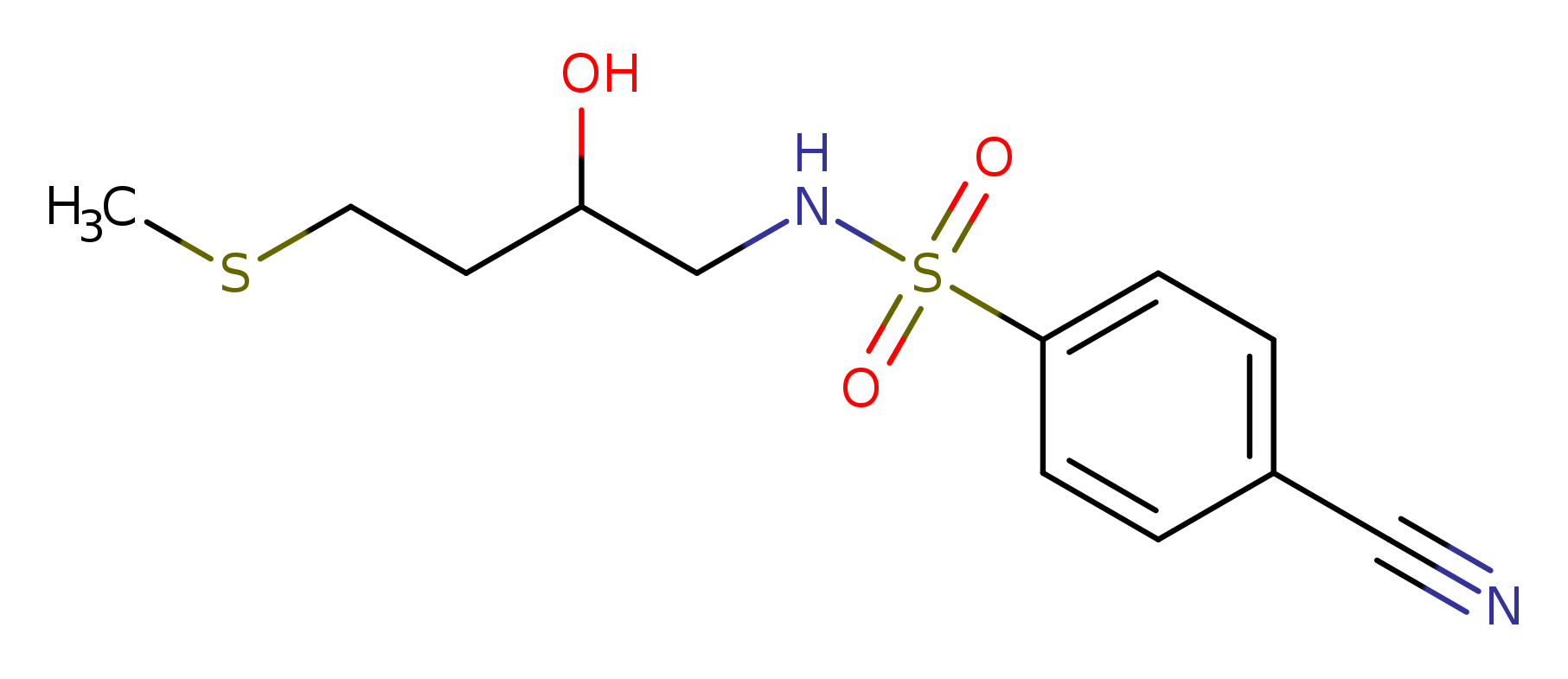 4-cyano-N-[2-hydroxy-4-(methylsulfanyl)butyl]benzene-1-sulfonamide