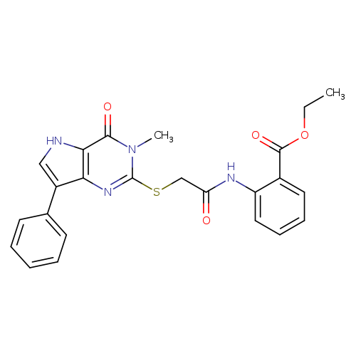 ethyl 2-[2-({3-methyl-4-oxo-7-phenyl-3H,4H,5H-pyrrolo[3,2-d]pyrimidin-2-yl}sulfanyl)acetamido]benzoate