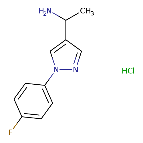 {1-[1-(4-fluorophenyl)-1H-pyrazol-4-yl]ethyl}amine hydrochloride