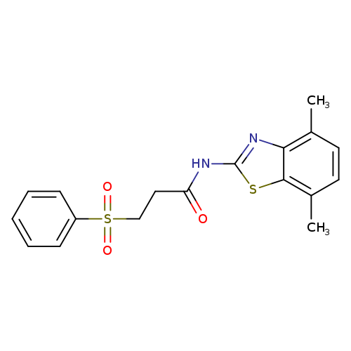 3-(benzenesulfonyl)-N-(4,7-dimethyl-1,3-benzothiazol-2-yl)propanamide